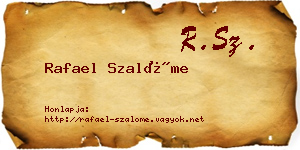 Rafael Szalóme névjegykártya